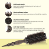 Custom Round Barrel Hair Brush with Boar Bristles Aluminum Curly Salon Styling Curling Round Hair Brush