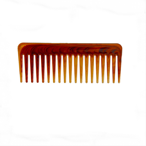 Plastic Wide Tooth Amber Hair Comb