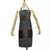 Cross Strap Black Canvas Barber Apron