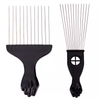 Professional Salon Use Black Metal African Afro Hair Comb For Hairdressing