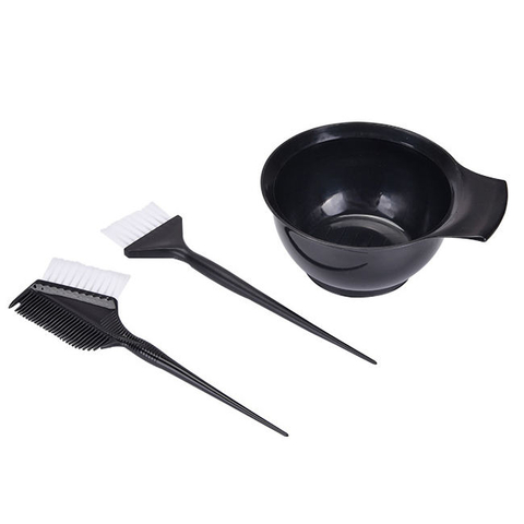 Hair Salon Kit Colorful Hair Dye Brush Comb , Salon Hair Coloring Dyeing Kit Dye Brush Comb Bowl Tint Tool Kit Black New Tinting