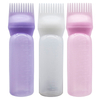 6 Ounce With Graduated Brush Comb for Dye Hair Special 200ml Salon Plastic Hair Comb Bottle