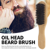 Boar Bristle Soft wave brush custom logo Wooden Beard Brush Hair Brush for Men