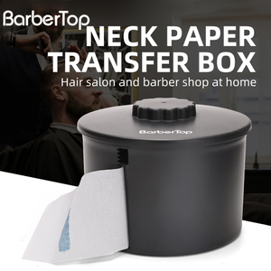 Black ABS Neck Strips Roll Dispenser Salon Storage Container Barber Neck Paper Box