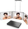 New Adjustable 3 Way Mirror Trifold Mirror Self Hairdressing Mirror Three-fold Mirror Hair Cutting And Styling DIY Haircut Tool
