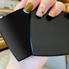 1pc Women Fashion Black Portable Makeup Mirror Smooth Double-Sided Folding Small Square Mirror Fit Travel Make Up Tools
