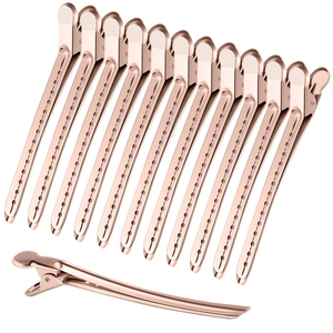 1 Pcs Crocodile Leather Hairpin, Duck Bill Hairpin, Rust-proof Metal Hairpin, With Holes, For Curly Hair Style Partition Clip