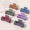 Frosted Geometric Barrette Ponytail Holder Hair Accessories Large Hair Claws Acetate Hair Clip Big Size Square Hair Crabs Clip