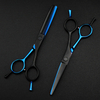 professional Japan 440c 5.5 '' blue&black hair cutting scissors haircut thinning barber haircutting shears Hairdresser scissors
