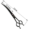 9 Inch Hairdressing Scissors Professional Pet Grooming Curved Downward Scissors Salon Barber Hair Shears for Dogs and Animal