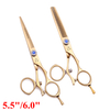 5.5 6.0 Hair Scissors Rotate Handle Professional Barber Scissors Hight Quality Hairdressing Scissors Cutting Thinning 440c