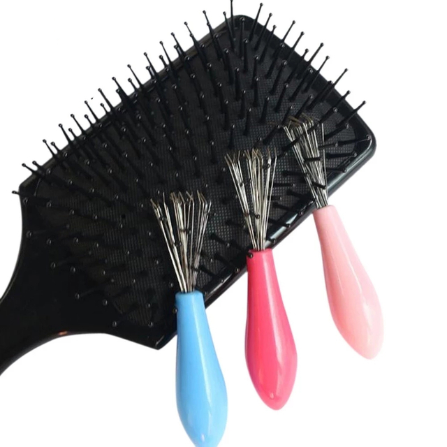 Comb Brush Cleaner Cleaner Remover Embedded Beauty Tool Plastic Handle Hair Comb Cleanup Hook Salon Hairdressing Tool