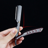 Wooden Trimmer Manual Shaver Professional Straight Edge Stainless Steel Sharp Barber Razor Folding Shaving Knife Free Shipping