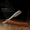 Wooden Trimmer Manual Shaver Professional Straight Edge Zinc Alloy Sharp Barber Razor Folding Shaving Knife Shave Beard