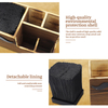 Barber Haircut Scissors Socket Wooden Non-slip Comb Clips Storage Box Salon Scissors Display Rack Inserting Holder