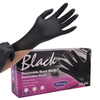 100PCS PVC Powder Free Black Nitrile Gloves Kitchen Household Clean Tool Garden/Barber/Makeup Disposable Waterproof Work Gloves