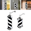 Roting Barber Pole Light with Hanging Rack Werproof Lamp Lighting Salon Sign LED for Outdoor Beauty Salon EU Plug
