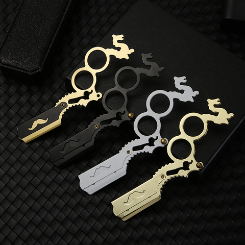 Straight Edge Barber Razor Haircut Beard Eyebrow Shaving Tool Manual Depilation Hairdresser Trimming Razor 