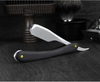 Wooden Trimmer Manual Shaver Professional Straight Edge Stainless Steel Sharp Barber Razor 