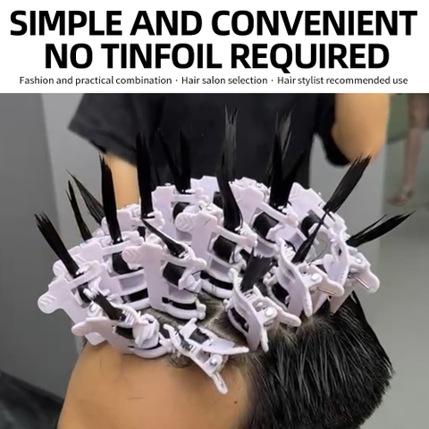 Salon Hairstyle Heat Resistant Clips Easy Use Curly Lightning Hair Perm Hairpins 