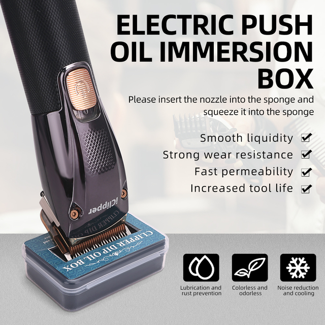Hair Clipper Oil Storage Custom Electric Push Oil Immersion Box for Salon Clippers