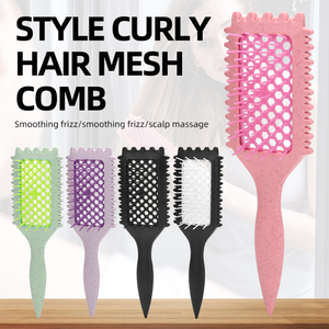 Multi-color Professional Hair Brush Girls Hairdressing Tool Soft Massage Hollowed Comb