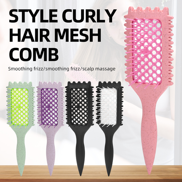 Multi-color Professional Hair Brush Girls Hairdressing Tool Soft Massage Hollowed Comb