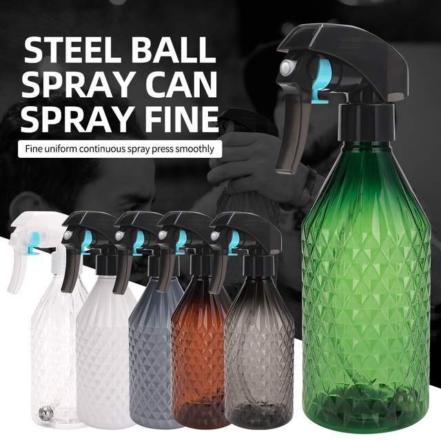 Plastic Salon Spray Bottle Garden Continuous Trigger Dispenser Barber Hair Spray Bottle