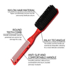 Double-Sided Hairdressing Comb for Broken Hair Sweeping Carving Nylon Bristle Beard Brush for Men