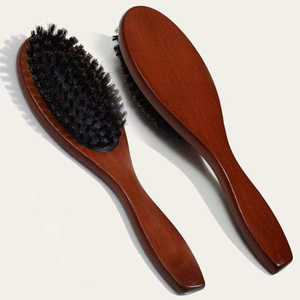 Wholesale Brown Barber Brush Men's Beard Styling Brush Anti-Static Beard Brush