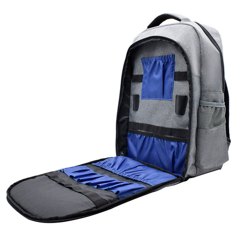 Barber Haircut Tools Backpack Hairdresser Portable Grey Barber Tool Bag with Inside Grids