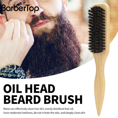 Hot Promotional Oil Heard Beard Brushes with Wood Handle Deeply Clean Dirt