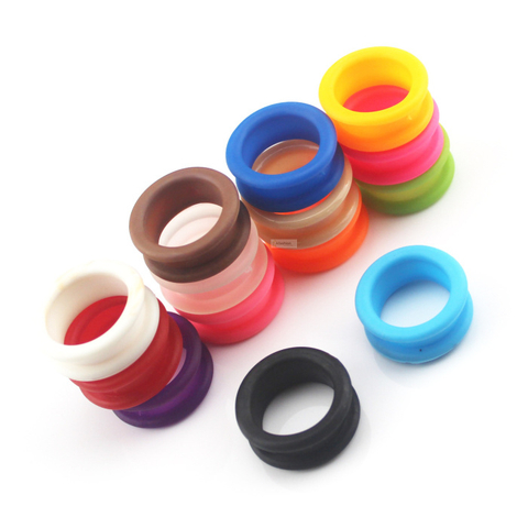 10pcs hair scissors finger ring silicone haircut scissor ring salon barber Cutting Shear accessory styling tools