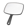 Professional Salon Hair Stylist Large Handheld Mirror w/Handle Wide Angle Barber Hairdressing Mirror Square Makeup Mirror