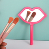 1PC Handheld Makeup Mirror Lip Shape Makeup Vanity Mirror With HandleSalon Compact Mirrors Cosmetic Mirror For Women