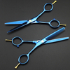 Professional Japan 440c 5.5 '' Blue Two-tailed Hair Scissors Haircut Thinning Barber Hair Cutting Shears Hairdresser Scissors