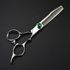 Professional Japan 440c steel 6 '' scissor Green gem hair scissors haircut thinning barber cutting shears hairdressing scissors