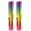 Electroplating Haircut Hairdressing Comb Colorful Rainbow Comb Portable Barber Hairdressing Tool Men Hair Salon Combs Brushes