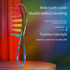 Wide Tooth Combs Colorful Electroplating Retro Oil Head Comb Men's Women Curly Detangle Hair Brush Hairdressing Styling Tool