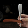 Wooden Trimmer Manual Shaver Professional Straight Edge Zinc Alloy Sharp Barber Razor Folding Shaving Knife Shave Beard