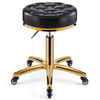 Beauty Stool Barber Shop Chair Rotating Lifting Round Golden Bar Kitchen Chair Hair Cutting Salon Equipment Furniture WW50N