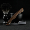 Wooden Trimmer Manual Shaver Professional Straight Edge Stainless Steel Sharp Barber Razor Folding Shaving Knife Shave Beard Cut