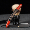 Professional Straight Edge Folding Wooden Handle Barber Men's Straight Cut Razor Throat Shaving Razor Gift