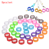 Multicolor HOT 5Pcs/Set Silica Gel Hair Scissors Ring Cutting Barber Circle Shears Hairdressing Tool Accessories