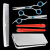 Hairdressing Tools Fashion Portable Scissors Comb Clip Five-piece Easy Storage PU Leather Scissors Storage Bag