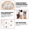 360 Rotating Makeup Brush Holder Organizer Dustproof Multi-Functional Brush Storage Box