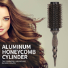 Custom Round Barrel Hair Brush with Boar Bristles Aluminum Curly Salon Styling Curling Round Hair Brush