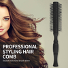 Custom Logo Round Nylon Hair Brush with Salon Home Use Wood Handle Common Comb