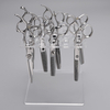 Factory Custom Logo Clear Acrylic Scissors Holder Display Rack for Barbershop