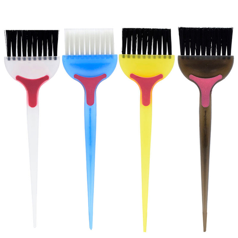 Hairdresser Dye Comb with Black Brush Plastic Tint Dye Coloring Perm Hairstyle Barber Hairdressing Styling Tool